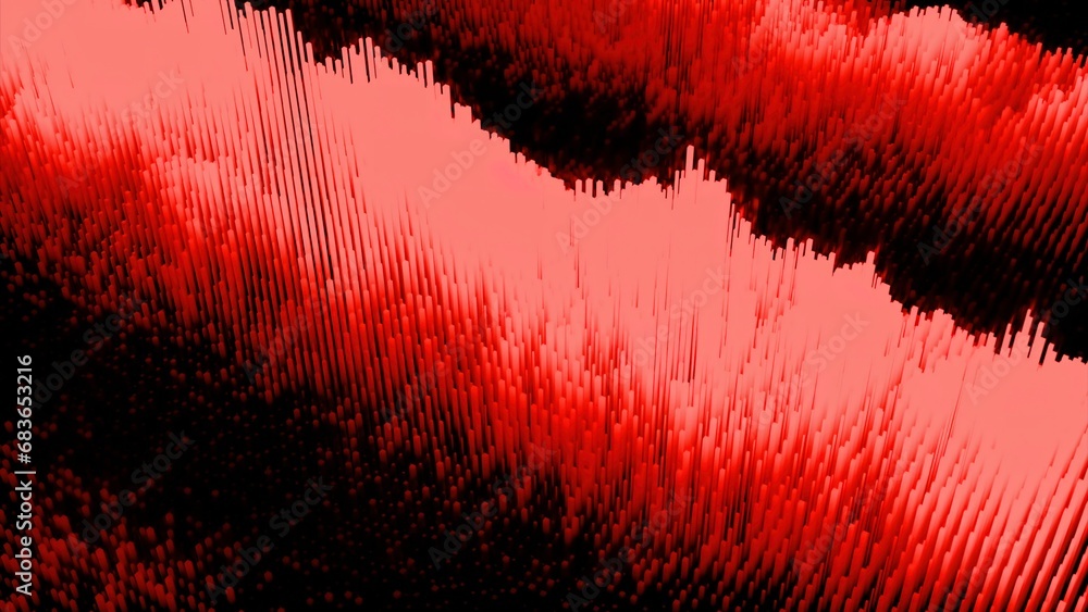 Aufkleber cyber texture with moving waves. design. moving waves on surface of cyber particles. cyber surface t