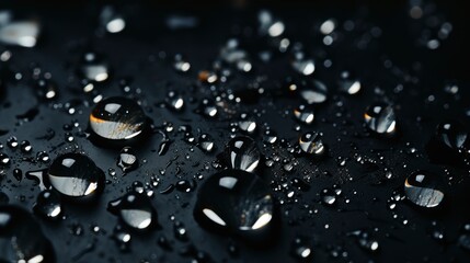 Rain On Black Background Abstract, Wallpaper Pictures, Background Hd 