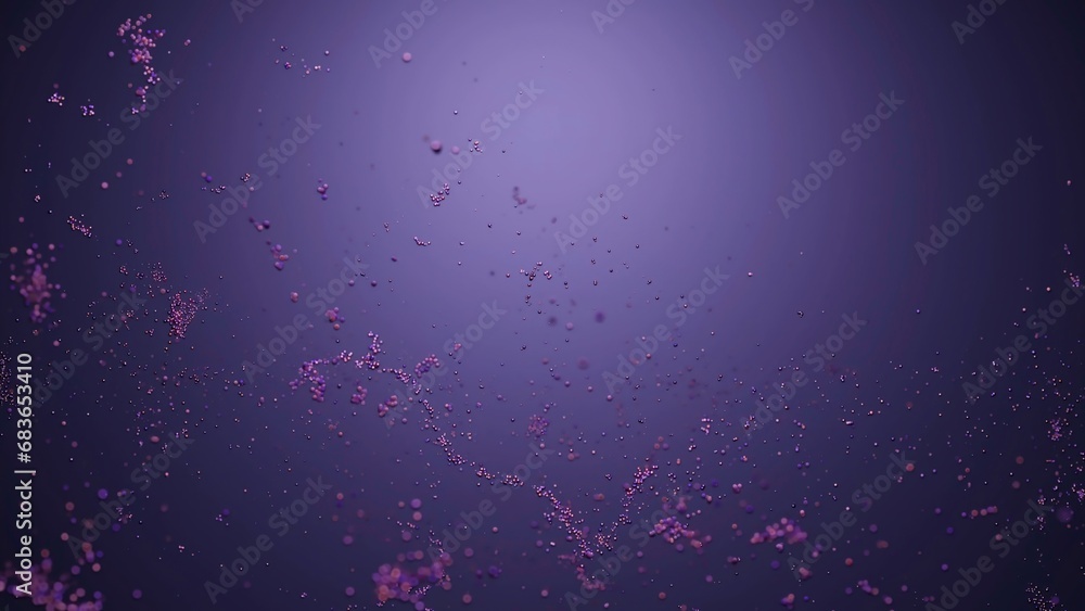 Aufkleber 3d dots move in streams like molecules. design. flows of moving points or molecules in space. biolog