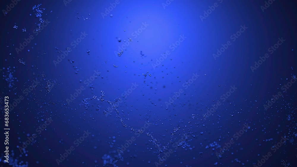 Aufkleber 3d dots move in streams like molecules. design. flows of moving points or molecules in space. biolog