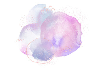 Abstract Purple Watercolor Stain Hand Drawn Texture Background