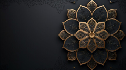 Luxury mandala with golden arabesque pattern Arabic Islamic east style. Ramadan Style Decorative mandala - obrazy, fototapety, plakaty