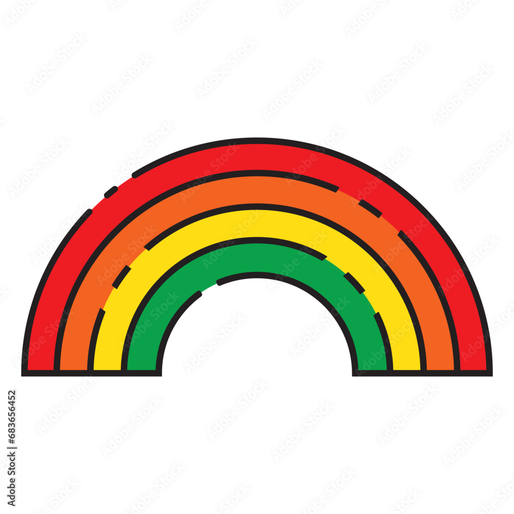 Wall mural rainbow icon vector