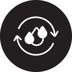 reuse water glyph icon