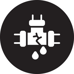 water leak glyph icon