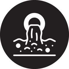 water pollution glyph icon