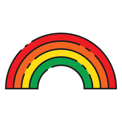 rainbow icon vector