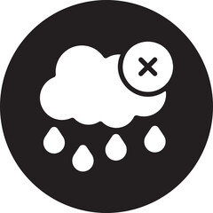 no rain glyph icon