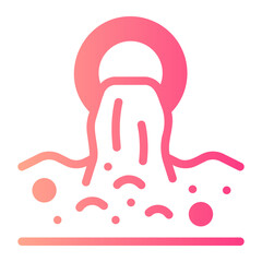 water pollution gradient icon