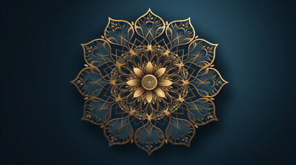 Luxury mandala with golden arabesque pattern Arabic Islamic east style. Ramadan Style Decorative mandala - obrazy, fototapety, plakaty