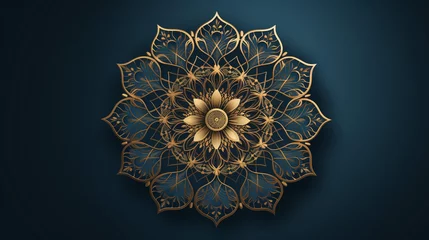 Foto op Plexiglas Luxury mandala with golden arabesque pattern Arabic Islamic east style. Ramadan Style Decorative mandala © Malik