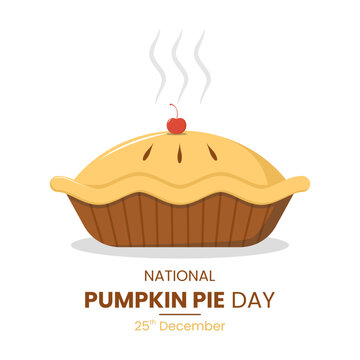 Pie Cartoon Vector Illustration Suitable For National Pumpkin Pie Day