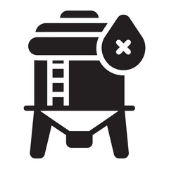 water tank glyph icon