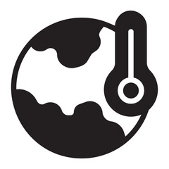 extreme weather glyph icon