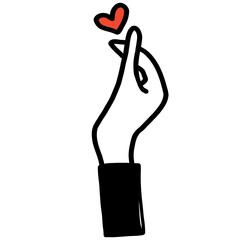 hand sign mini heart