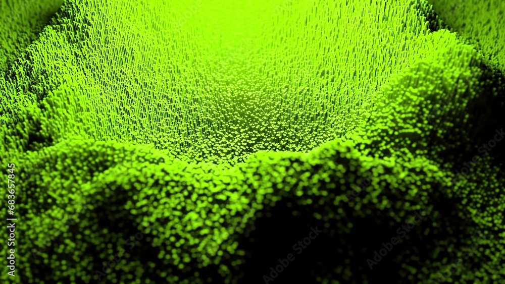 Poster colorful surface with 3d circular ripples. design. circular pulsations on surface of sandy 3d textur