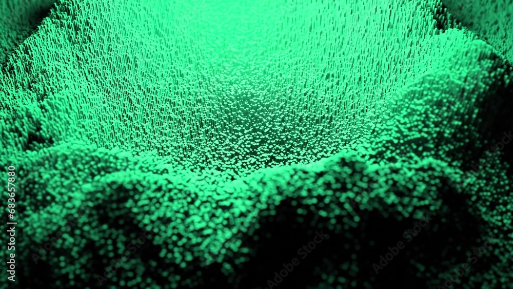 Poster colorful surface with 3d circular ripples. design. circular pulsations on surface of sandy 3d textur