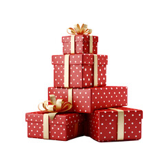 Obraz premium Christmas Gift Boxes Christmas Gifts No Background