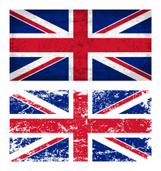 union jack flag with grunge style