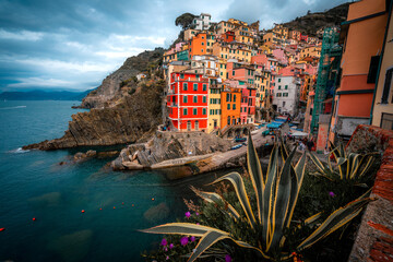 View of Riomaggiore, Cinque Terre, La Spezia, Italy. - obrazy, fototapety, plakaty