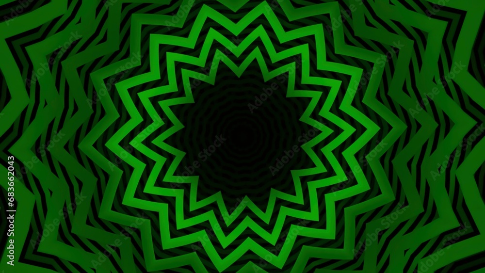Poster moving hypnotic pattern of triangular lines. design. hypnotic pattern of zigzag lines. zigzags in ci