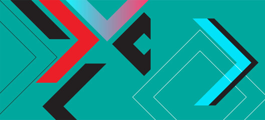 Abstract various colors geometric blue background with triangles. Vector illustration for your business design.