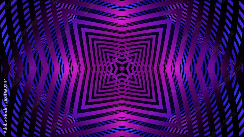 Poster square pattern with pulsating waves of lines. design. pulsating hypnotic pattern with moving square 