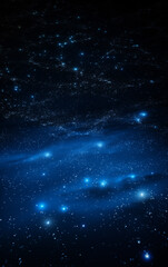 Obraz premium blue starry sky background,created with Generative AI tecnology.
