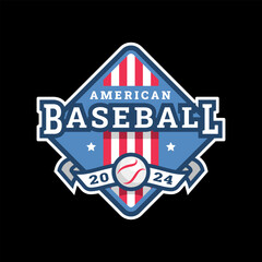 American baseball, logo, emblem. - 683663212