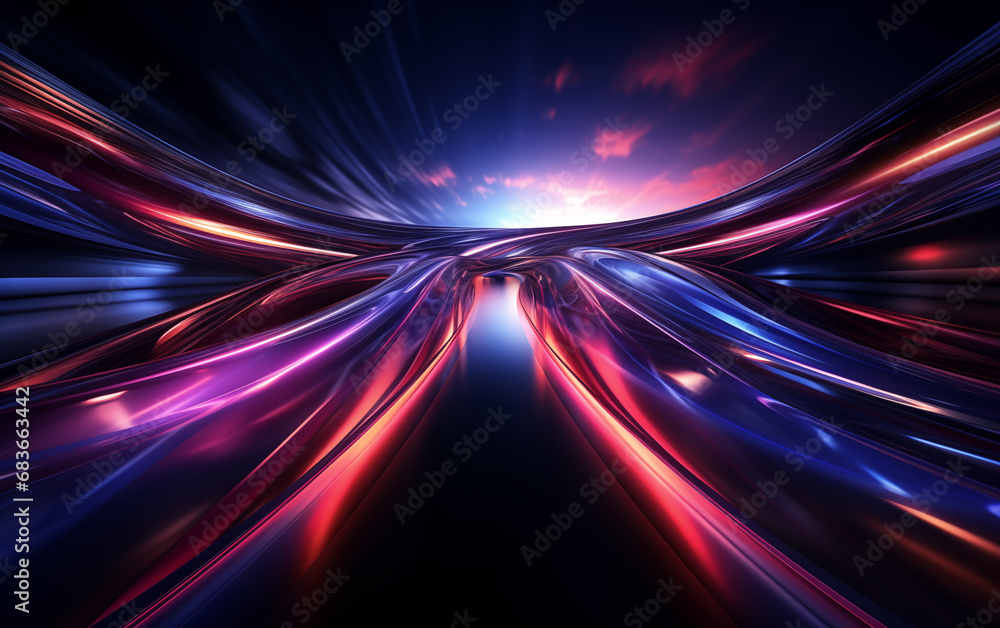 Canvas Prints fantasy color abstract symmetrical graphics,created with generative ai tecnology.