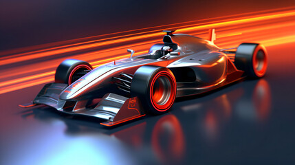 3d render formula one car concept