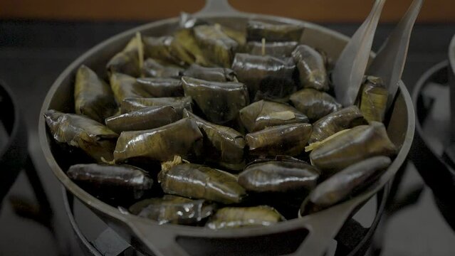 TAMALES EN HOJA DE PL&Aacute;TANO COMIDA MEXICANA