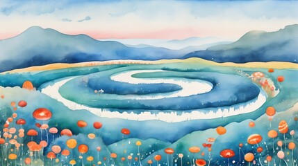 Beautiful hand drawn wallpaper