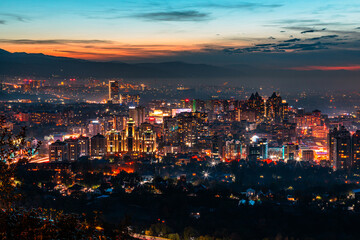 Almaty city at night