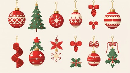 A set of simple Christmas designs