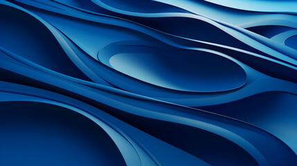 Abstract wavy blue background. Digital web header. Colorful smoke movement. Textile flowing. Pastel wallpaper. Generative ai.