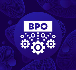 BPO, Business process outsourcing vector icon