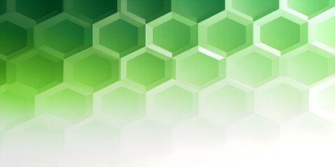 Obraz na płótnie Canvas Abstract honey comb white and green background, geometric pattern of hexagons - Architectural, financial, corporate and business brochure template