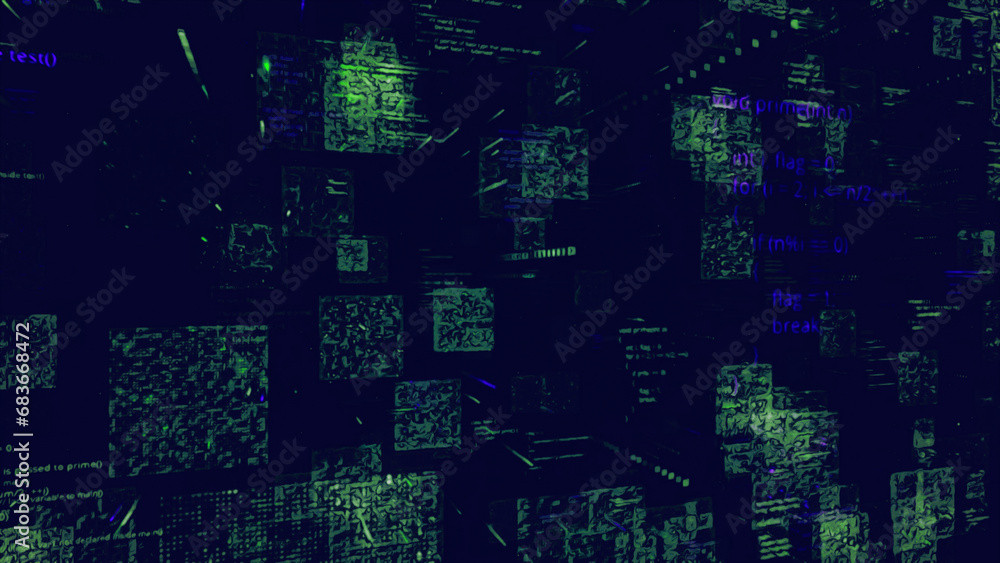 Poster abstract technological digital background. animation. circuit board, concept of artificial intellige