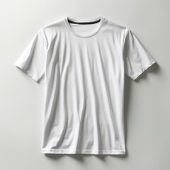 Mens White Blank Tshirt Template Two, Isolated On White Background, For Design And Printing