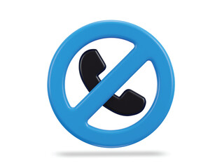 No phone sign, Red sign on white background, Forbidden call vector icon, phone call not allowed icon