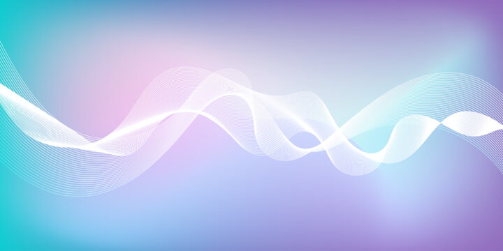 Abstract gradient background with flowing wave lines. Design element for technology, science, modern concept.vector eps 10