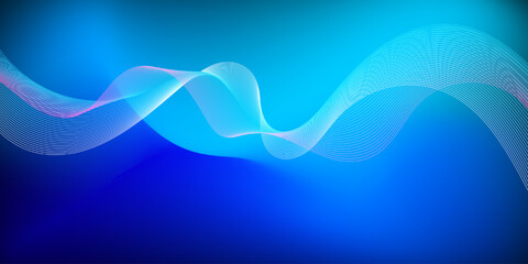 Abstract gradient background with flowing wave lines. Design element for technology, science, modern concept.vector eps 10