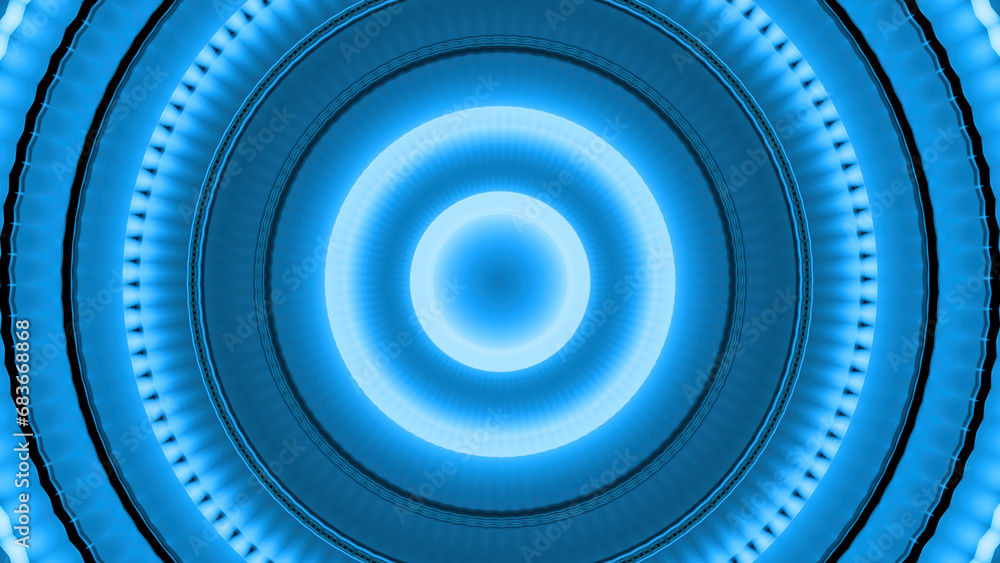 Poster abstract spreading signal, blinking rings. design. technological background with widening glowing te