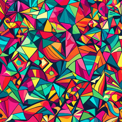 Colorful triangle psychedelic graffiti abstract background digital wallpaper asymmetric 