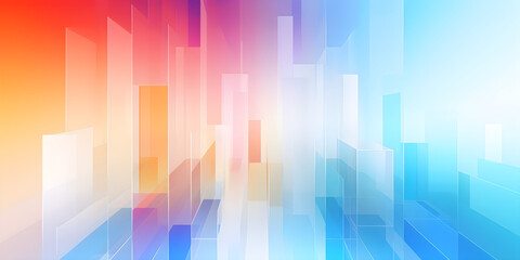 Abstract colourful shapes background, geometric pattern of square blocks - Architectural, financial, corporate and business brochure template