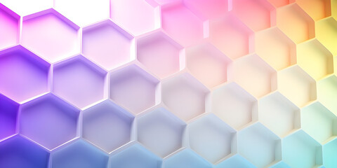 Abstract honeycomb pastel background, geometric pattern of hexagons - Architectural, financial, corporate and business brochure template