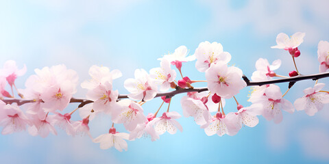 Beautiful floral spring abstract background of nature Sakura Cherry blossom flowers background