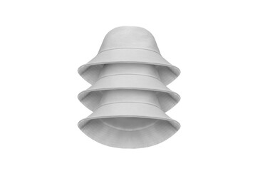 white bucket hat Three leaves isolated PNG transparent