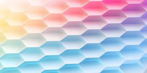 Abstract honeycomb white and pastel background, geometric pattern of hexagons - Architectural, financial, corporate and business brochure template